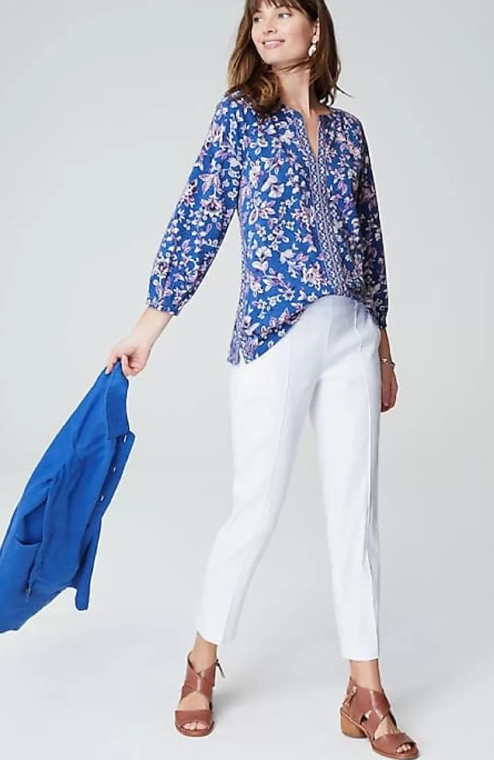 Border-Printed Floral Top | Jjill | J.Jill Sale