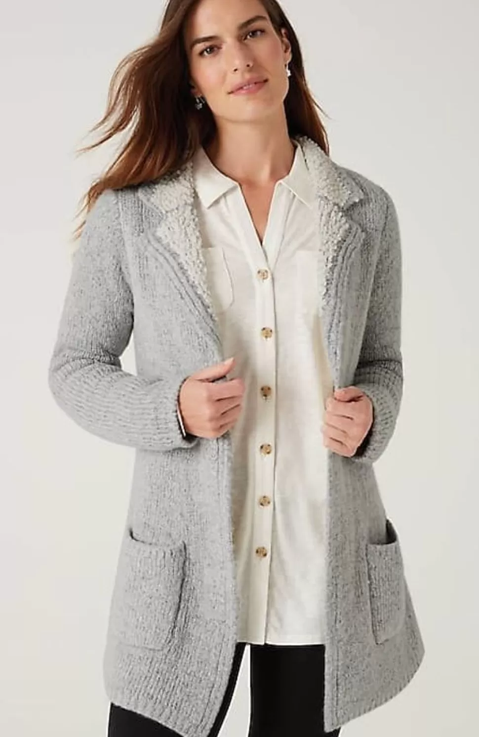 Cozy Two-Toned Cardi | Jjill | J.Jill Outlet