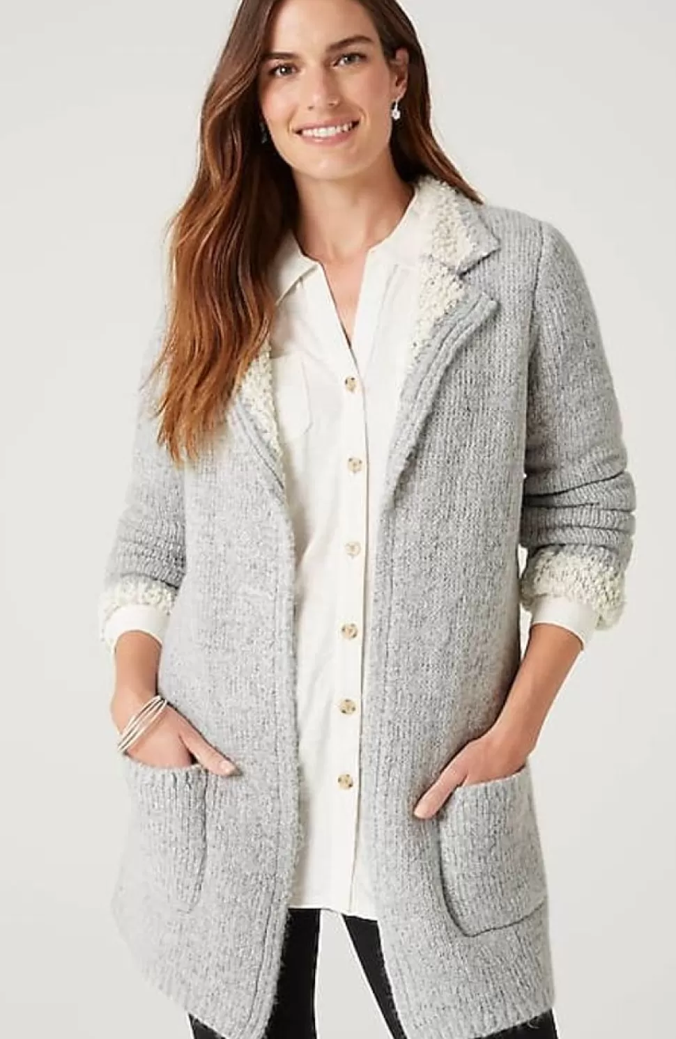 Cozy Two-Toned Cardi | Jjill | J.Jill Outlet