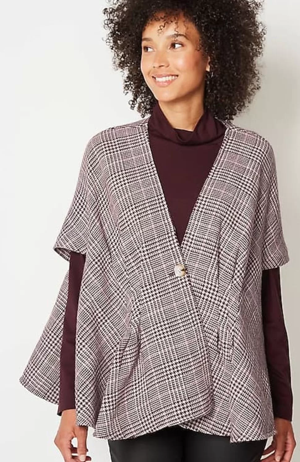 Darted Plaid Peplum Cape | Jjill | J.Jill Flash Sale