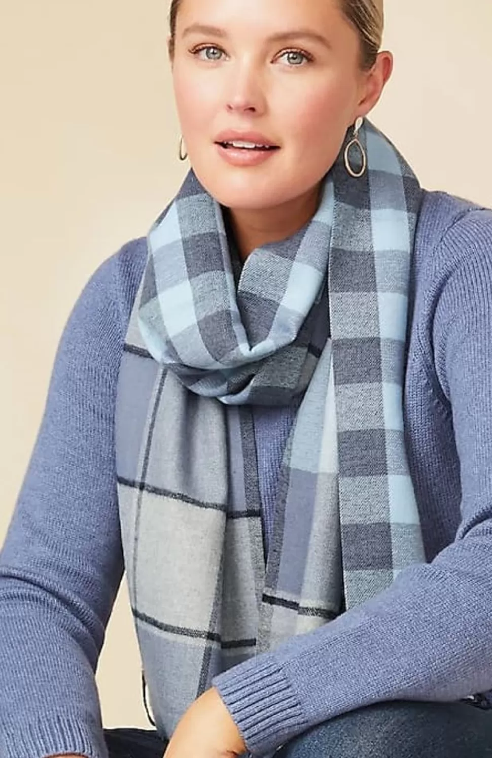 Double-Face Reversible Plaid Mix Scarf | Jjill | J.Jill Shop