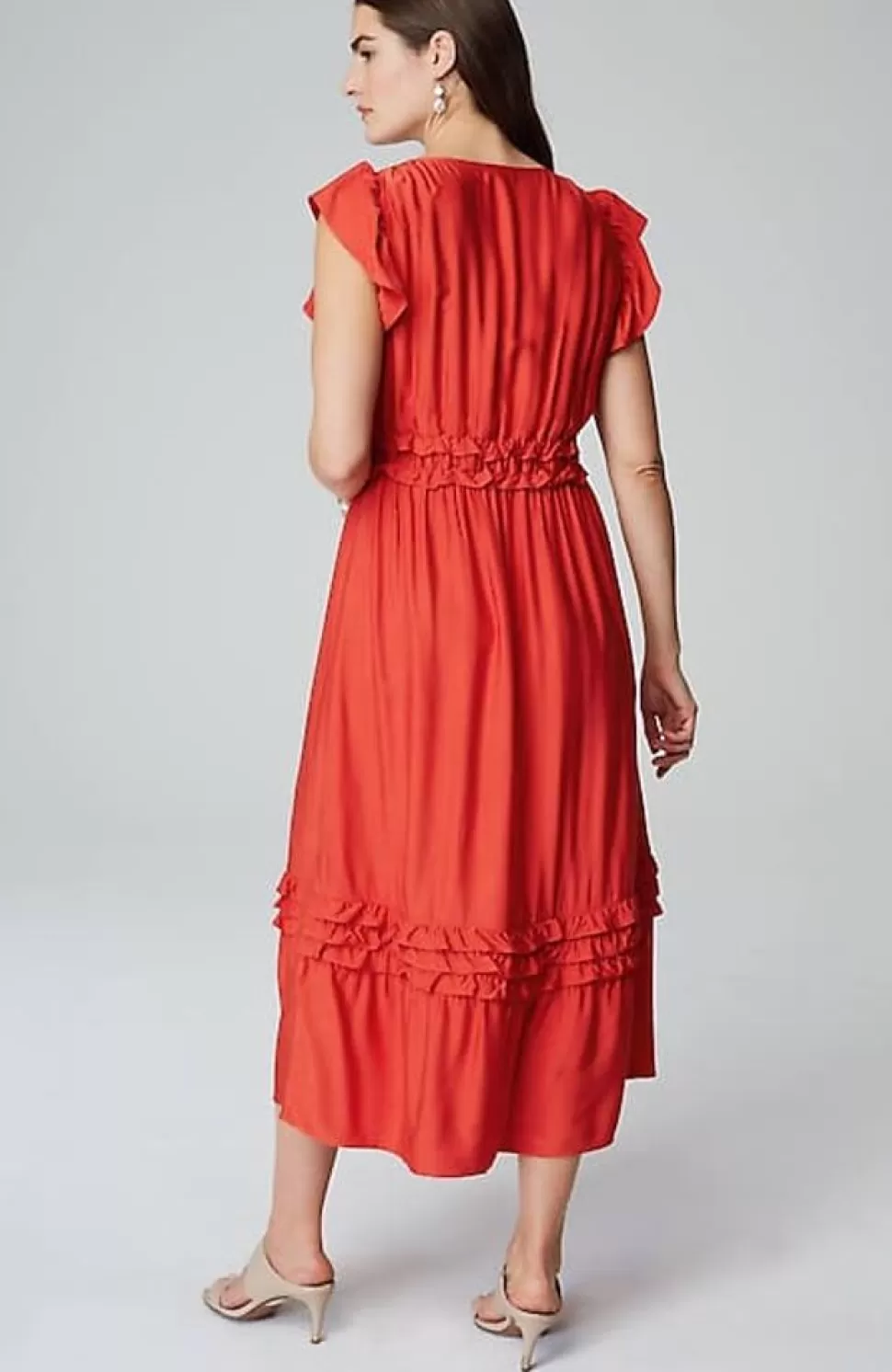 Elevated Ruffle-Trimmed Midi Dress | Jjill | J.Jill Shop