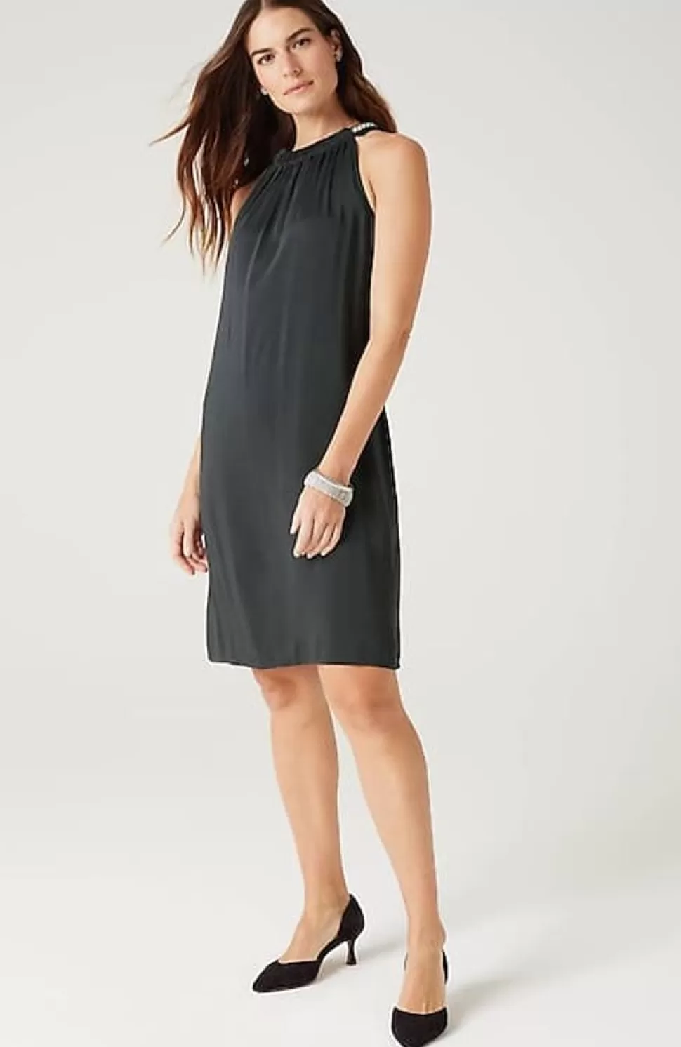 Embellished Halter-Neck Dress | Jjill | J.Jill Fashion