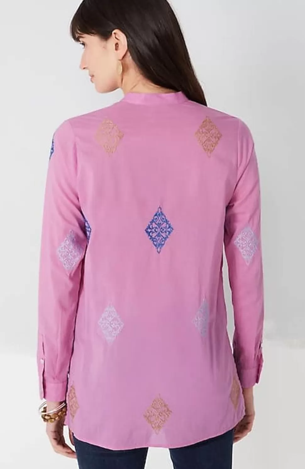 Embroidered Button-Front Tunic | Jjill | J.Jill Shop