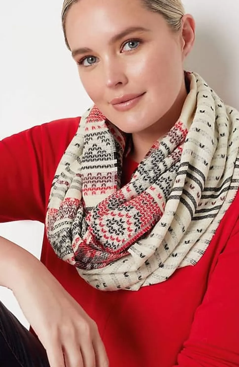 Fair Isle Jacquard Infinity Scarf | Jjill | J.Jill Flash Sale