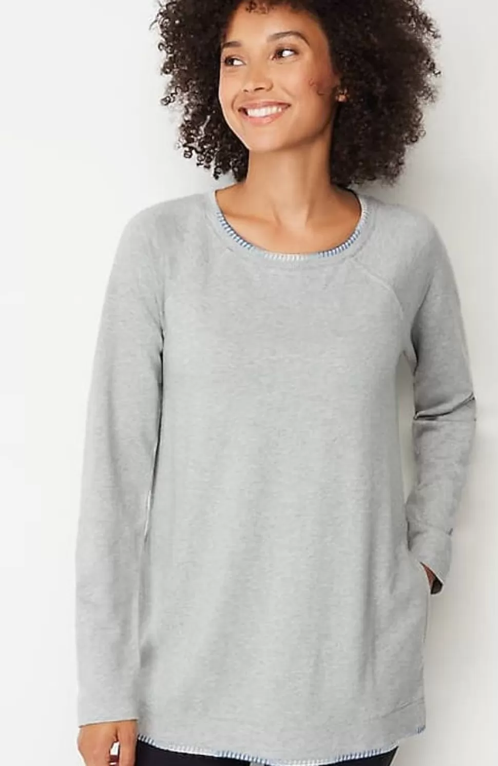 Fit Ombre-Stitched Tunic Sweatshirt | Jjill | J.Jill Cheap