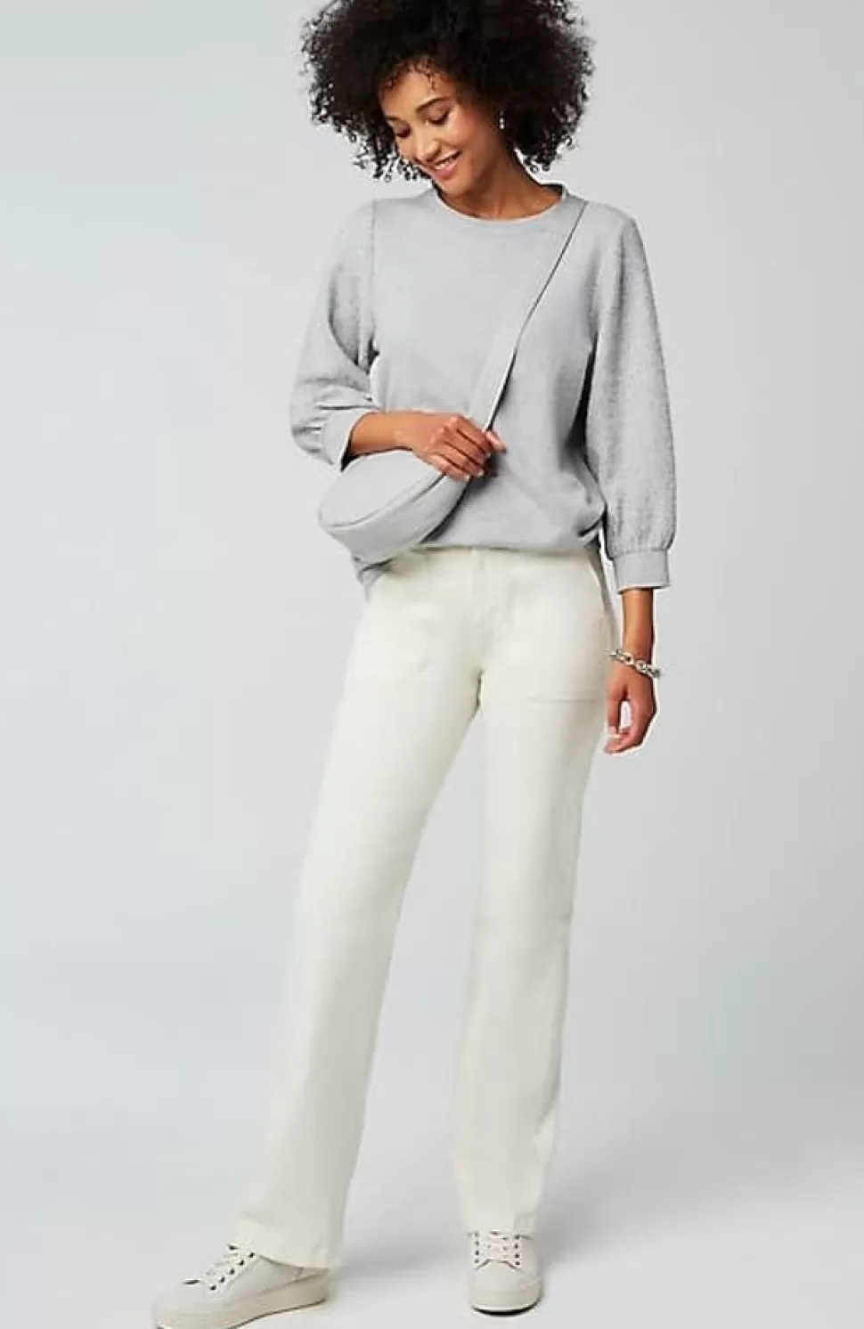 French Terry Textured-Sleeve Top | Jjill | J.Jill Shop