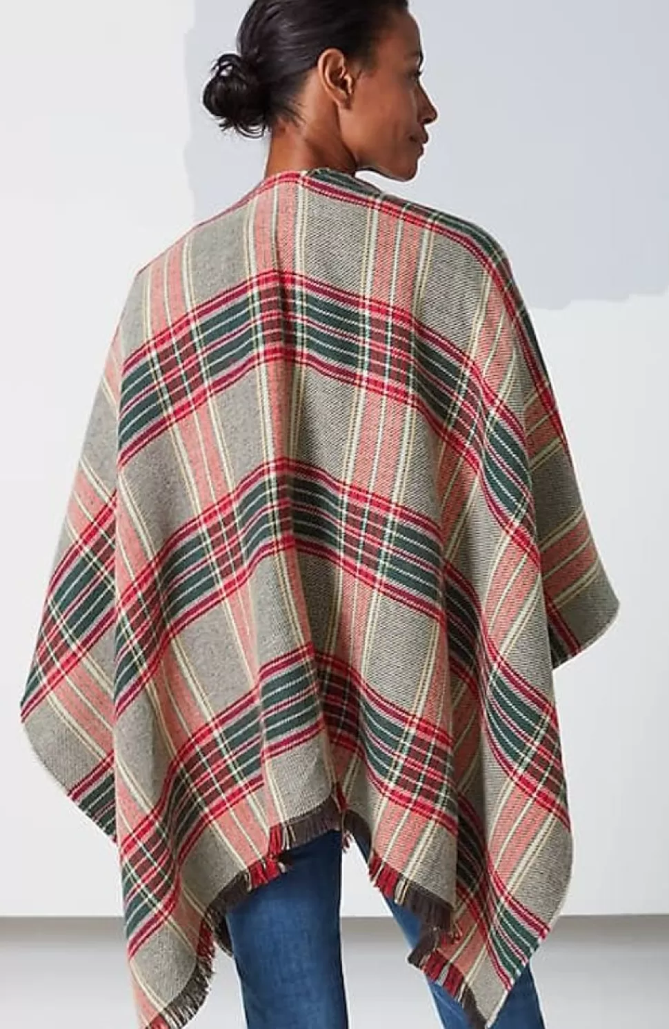 Fringe-Trimmed Plaid Ruana | Jjill | J.Jill Best Sale