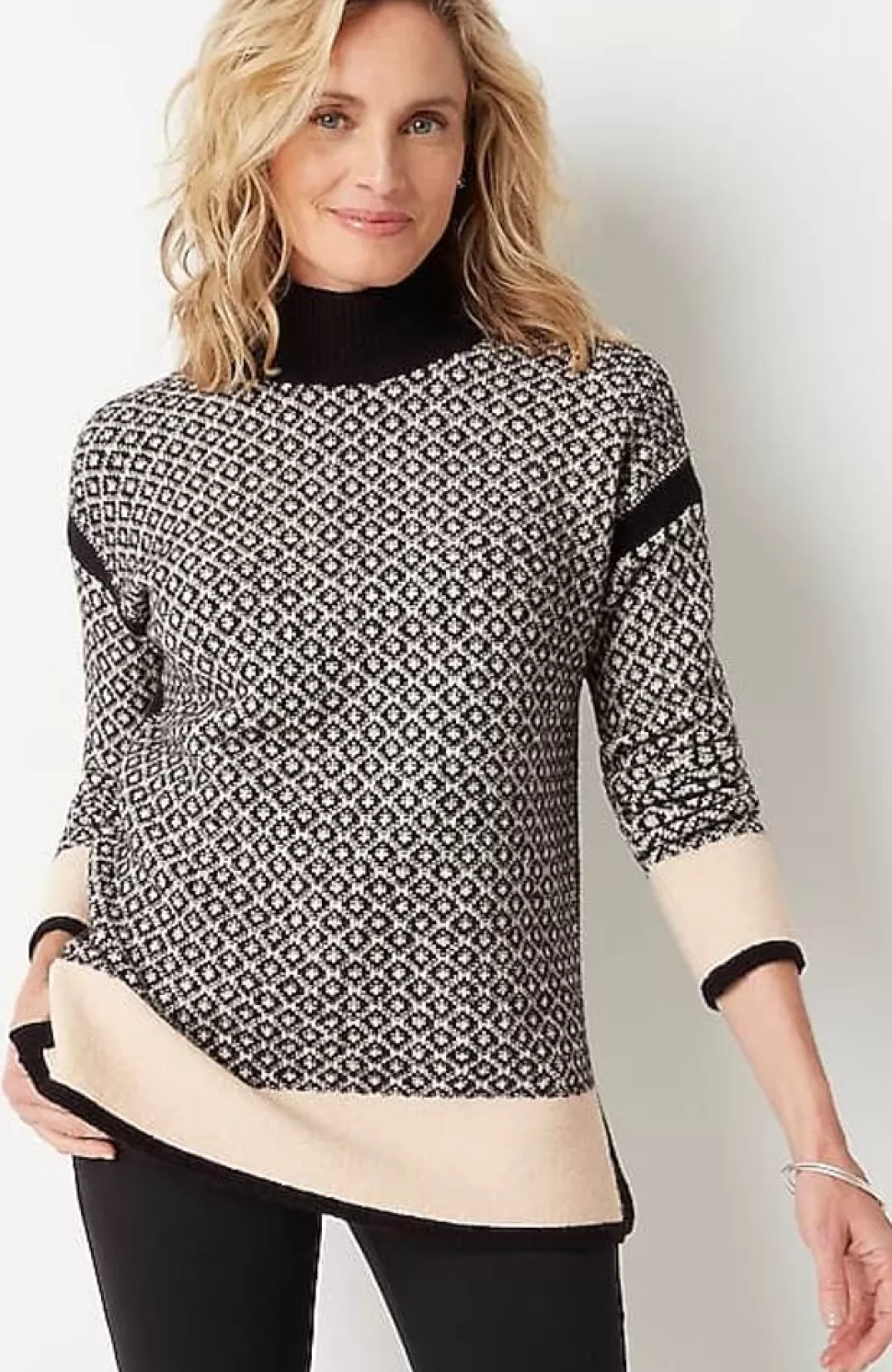 Geometric Mock-Neck Sweater | Jjill | J.Jill Best Sale