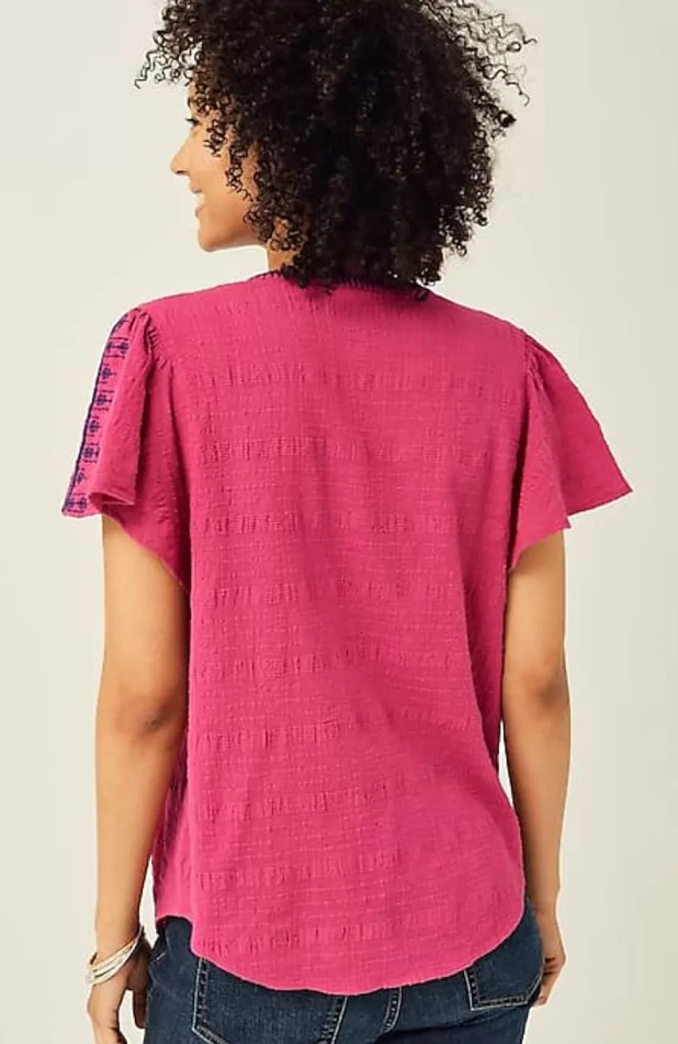 Geometrically Embroidered Textured Top | Jjill | J.Jill Best