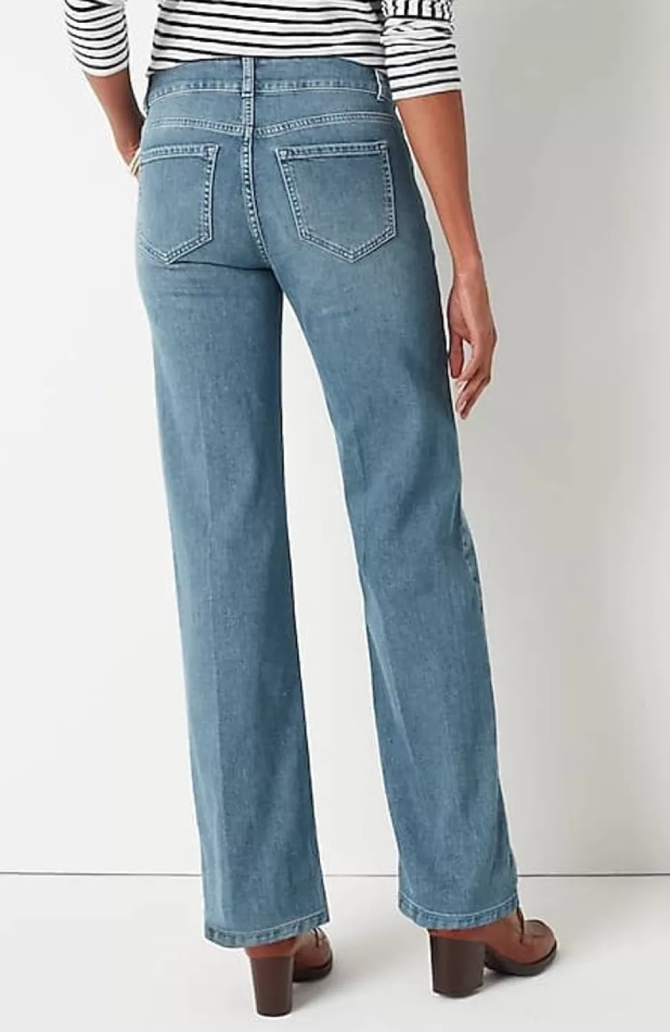 High-Rise Creased-Front Full-Leg Jeans | Jjill | J.Jill Cheap