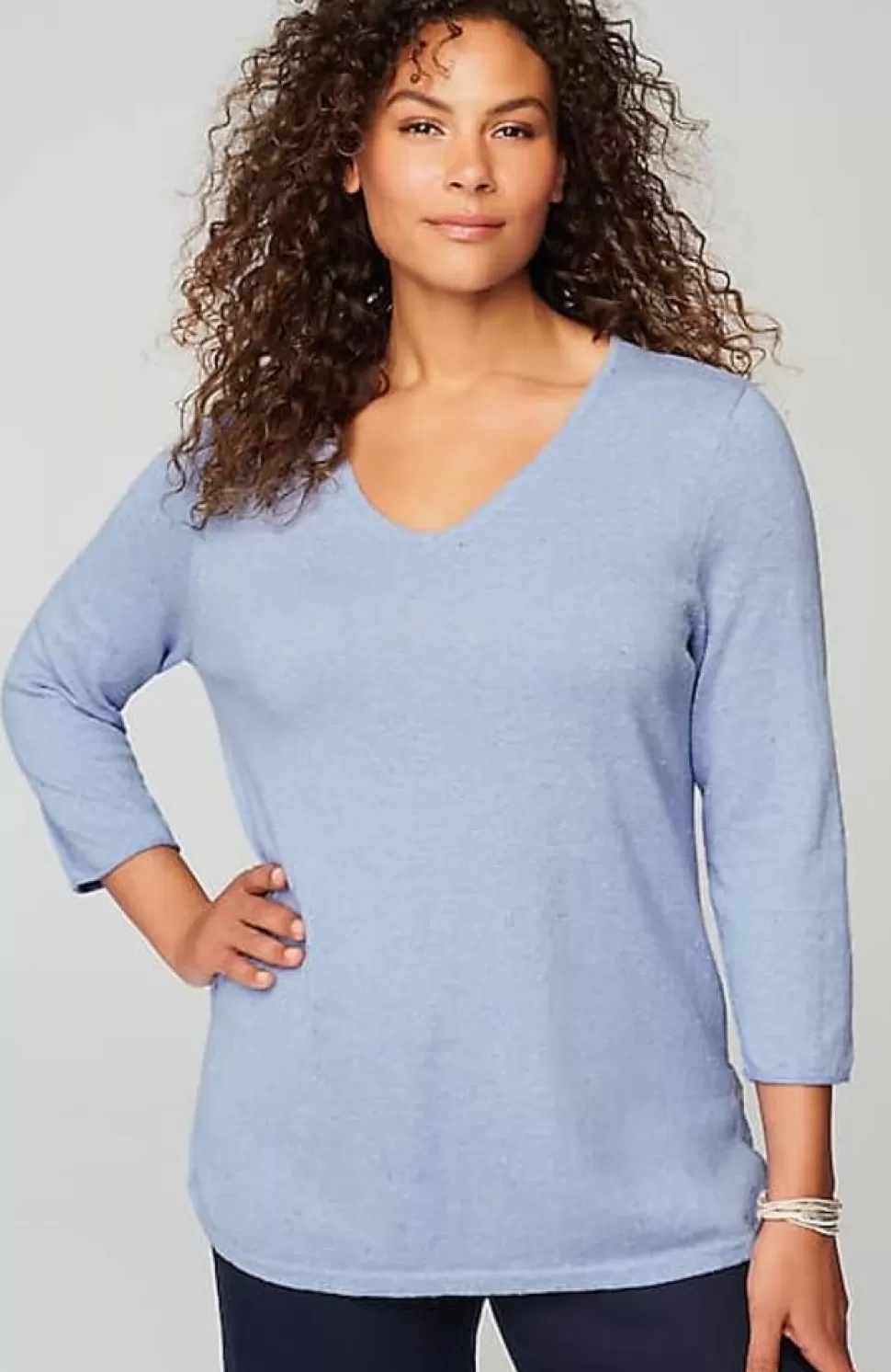 Lightweight Tweed V-Neck Sweater | Jjill | J.Jill Sale