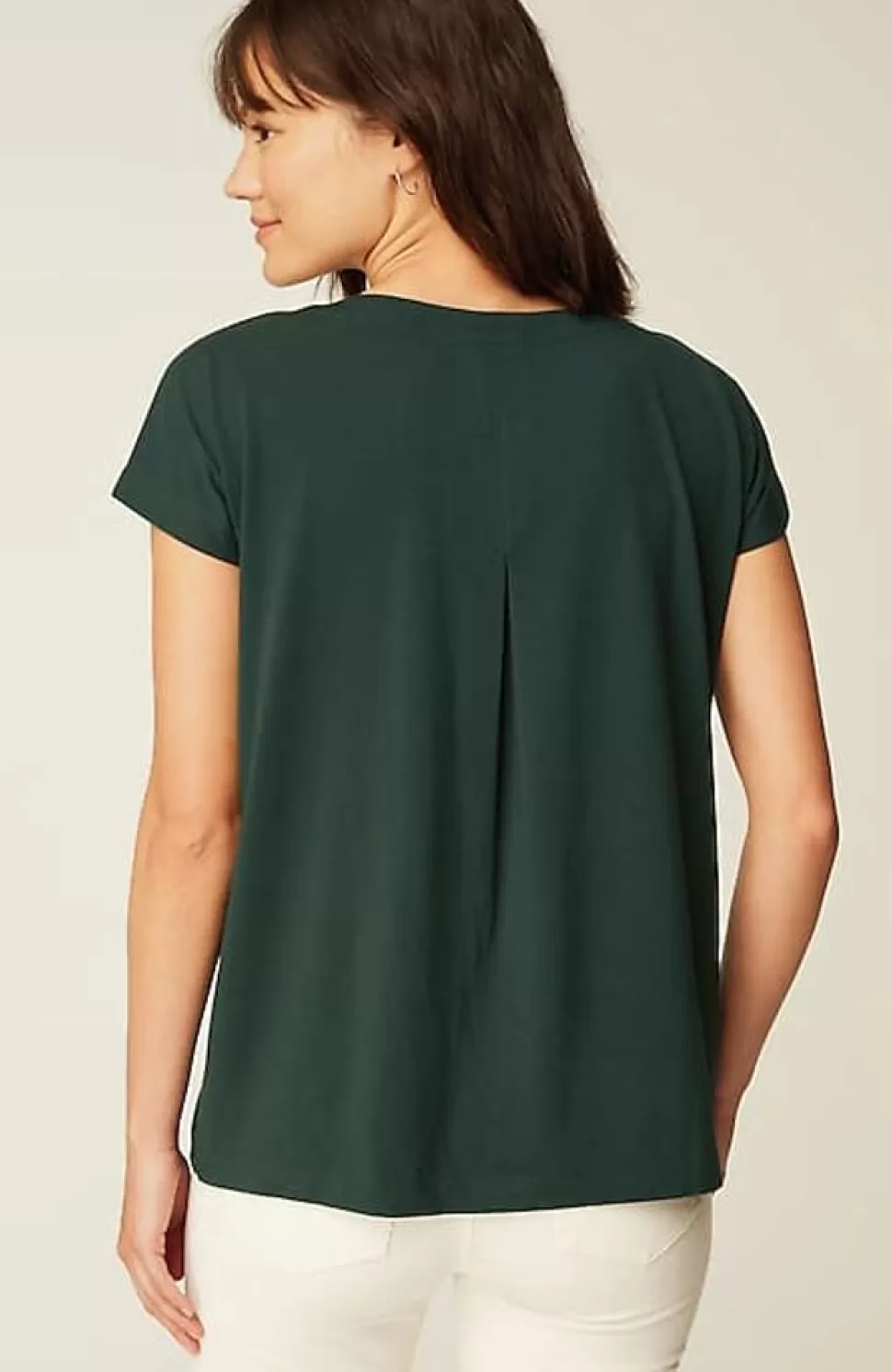 Luxe Supima® Pleat-Back Tee | Jjill | J.Jill Shop