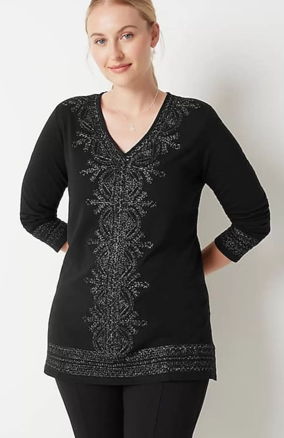 Metallic-Embroidered Tunic | Jjill | J.Jill Store