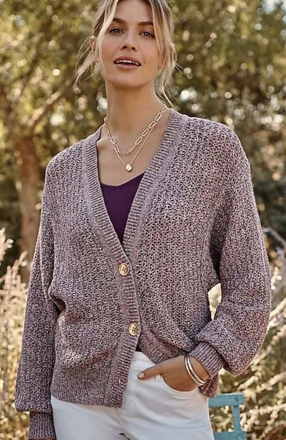 Mixed-Colors Textured Cardi | Jjill | J.Jill Hot