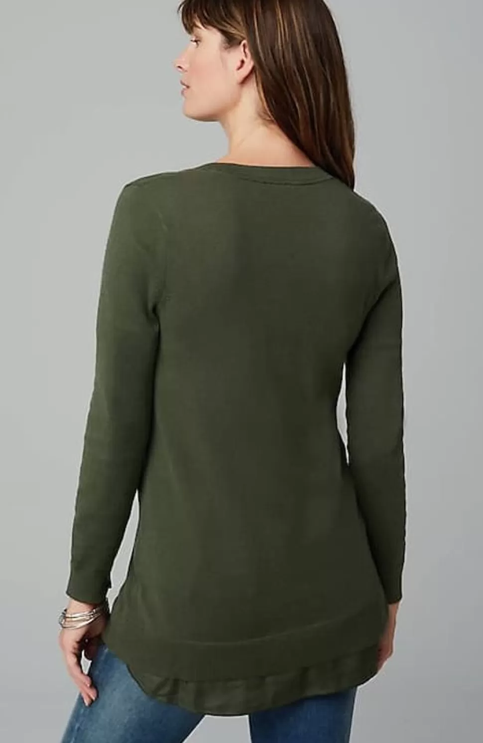 Mixed-Media Layered V-Neck Sweater | Jjill | J.Jill Cheap