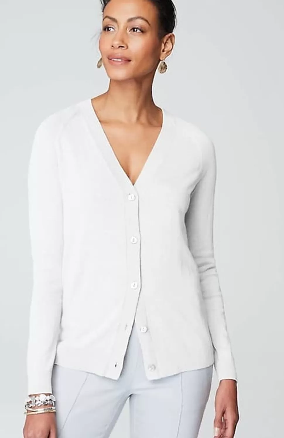 Organically Grown Cotton V-Neck Cardi | Jjill | J.Jill Best