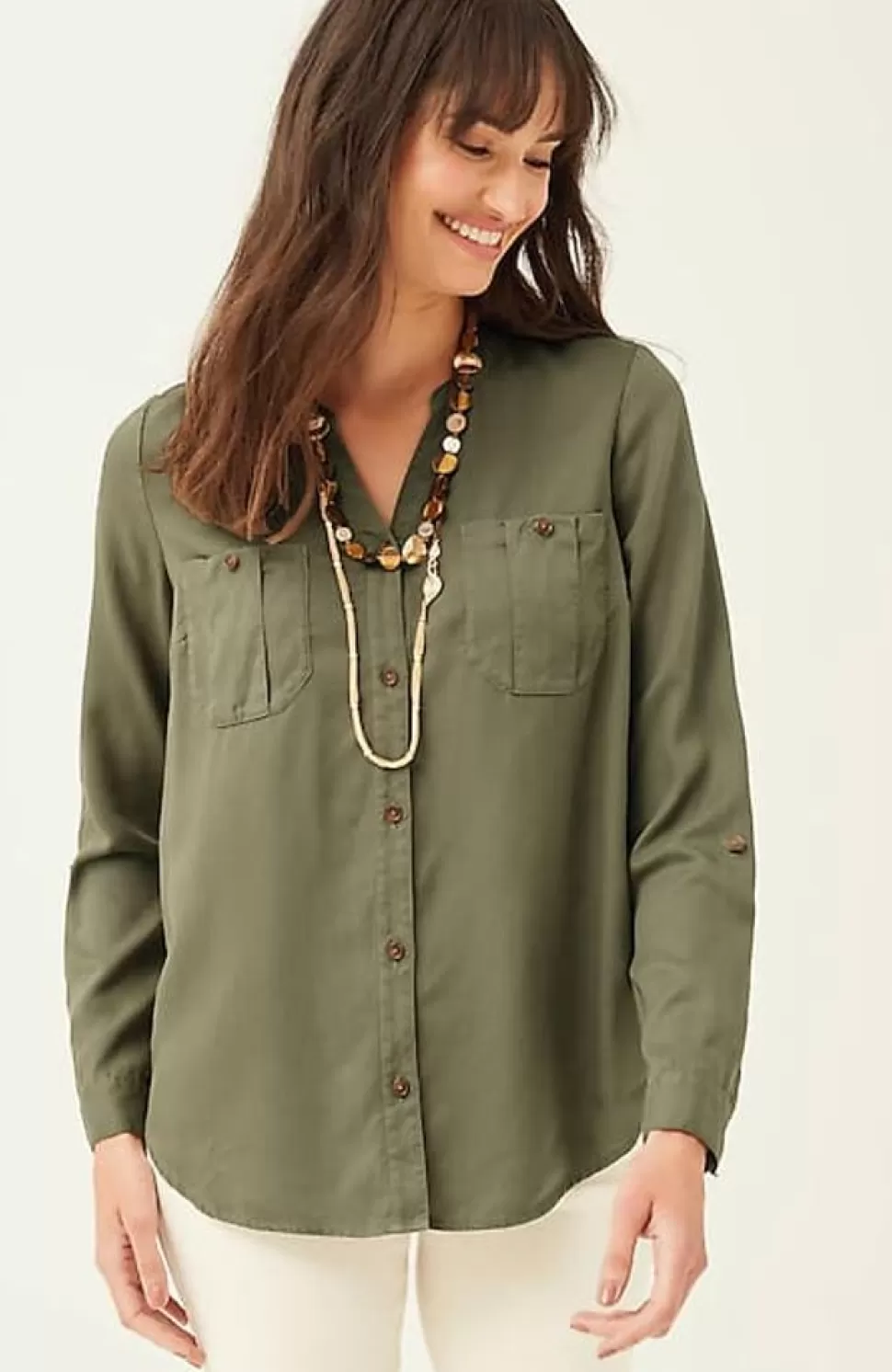 Overdyed Button-Front Camp Shirt | Jjill | J.Jill Hot