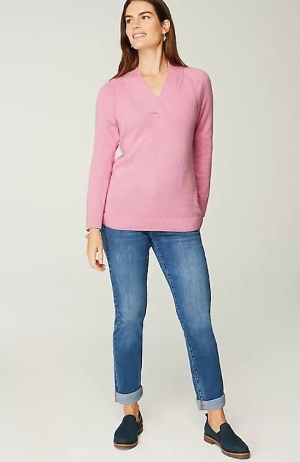 Overlapping-V-Neck Sweater | Jjill | J.Jill Store