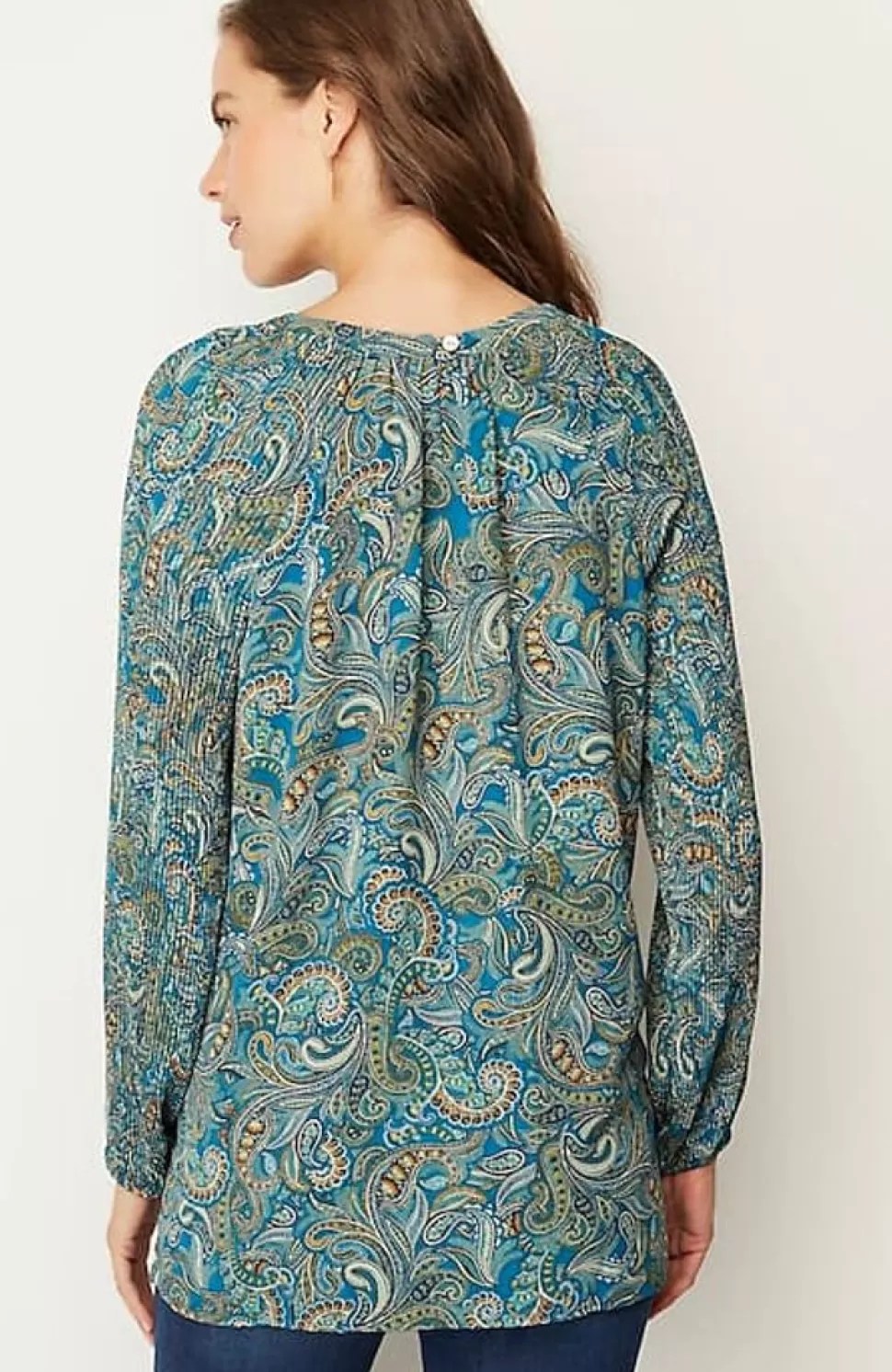 Paisley Pleated-Sleeves Tunic | Jjill | J.Jill New