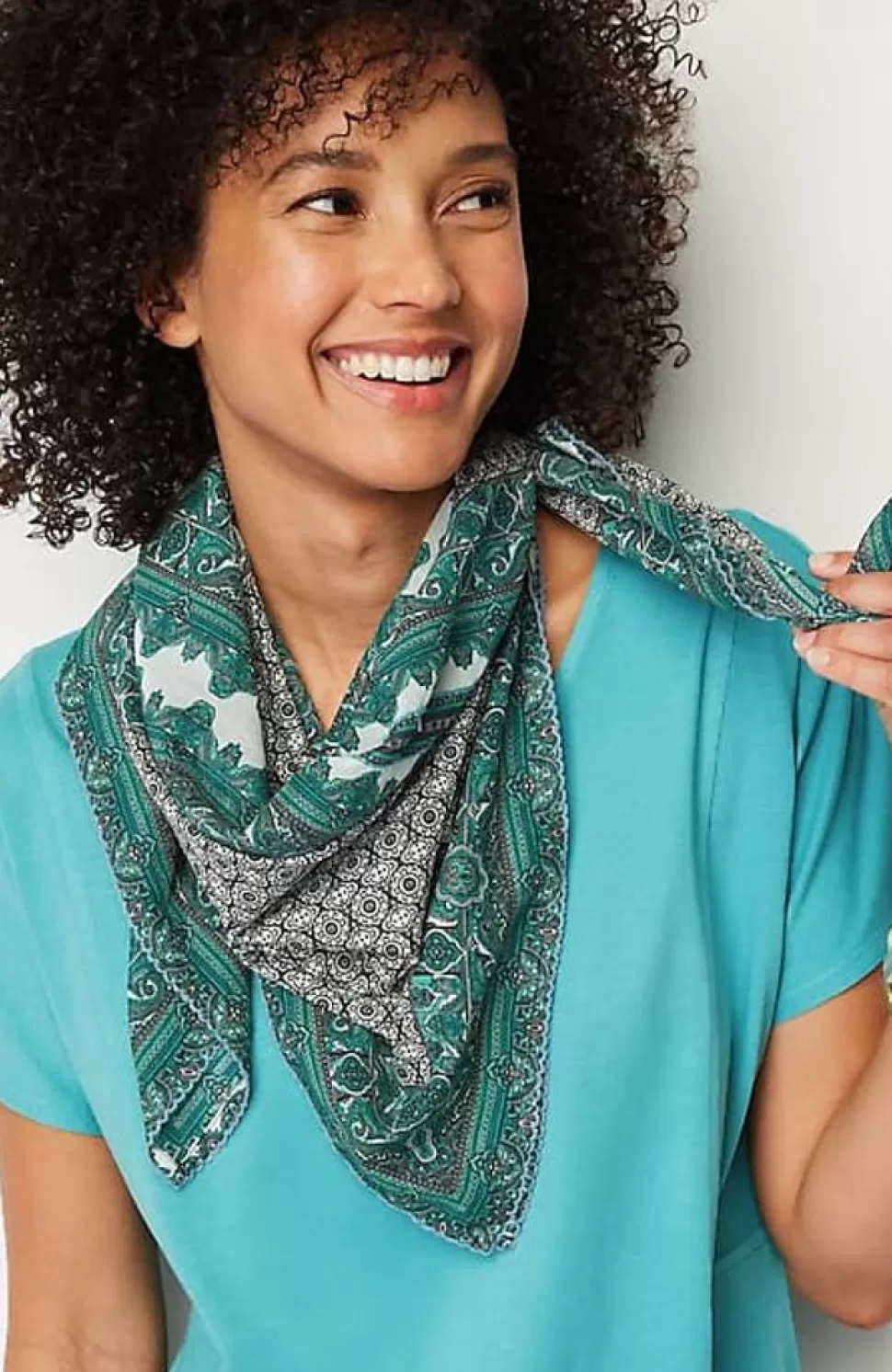 Patchwork-Printed Square Scarf | Jjill | J.Jill Flash Sale