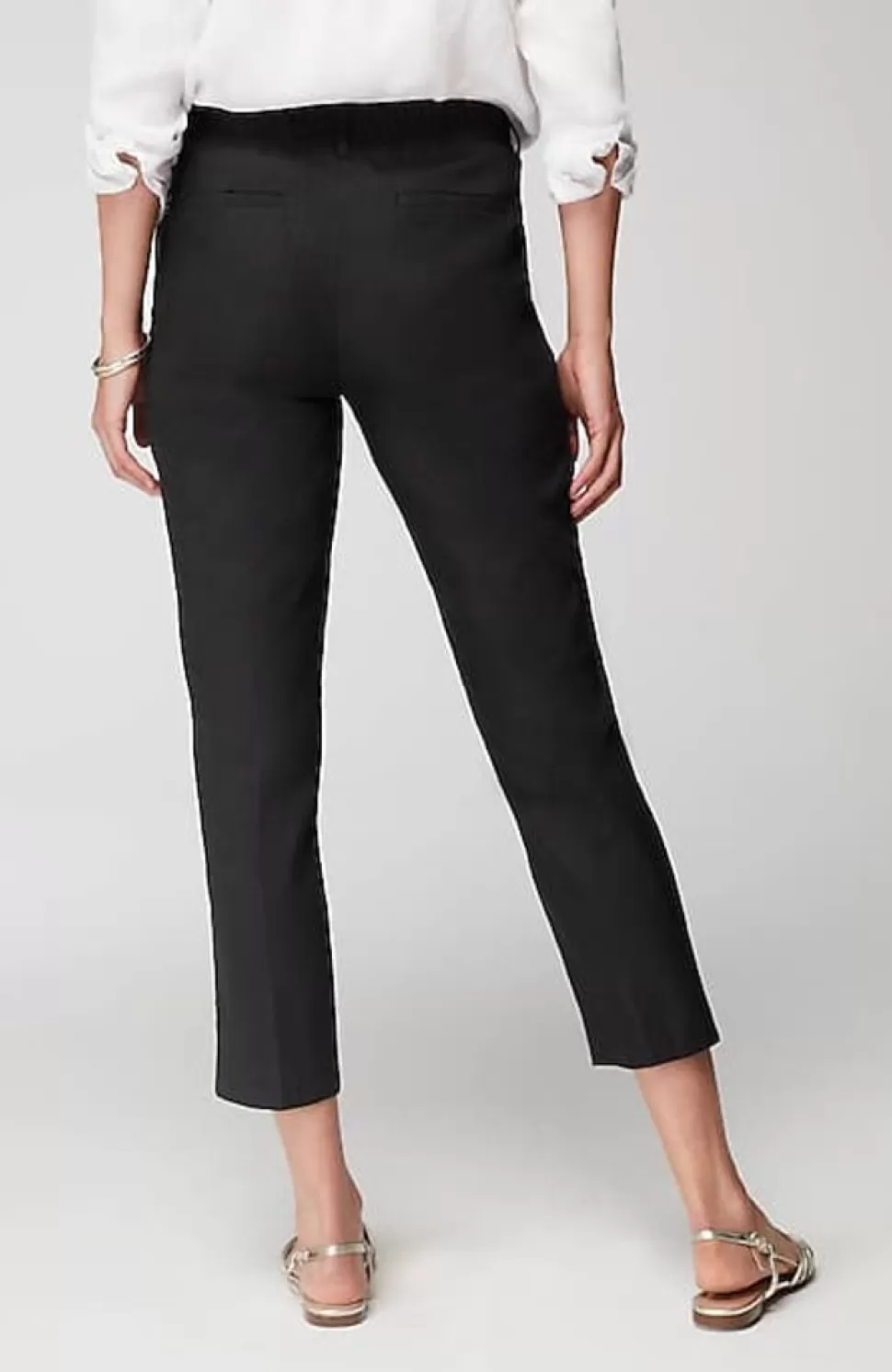 Pintucked Linen-Stretch Slim-Leg Pants | Jjill | J.Jill Online