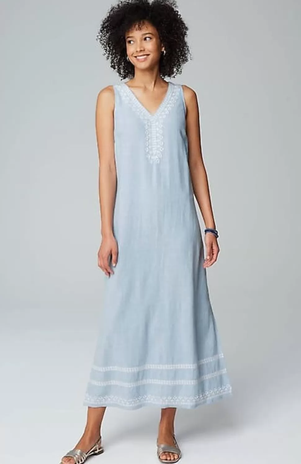 Placed-Embroidery Maxi Dress | Jjill | J.Jill Best