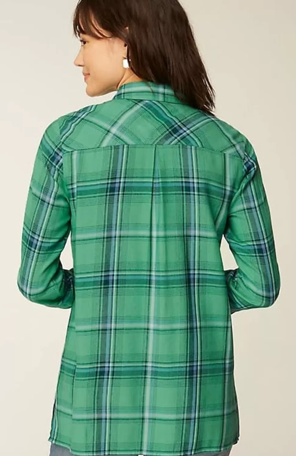 Plaid Button-Front Tunic | Jjill | J.Jill Flash Sale