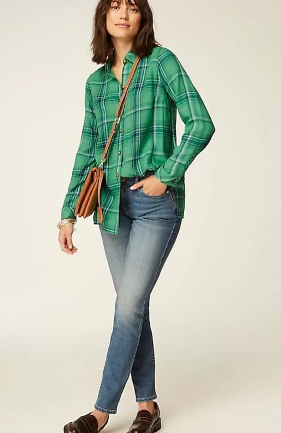 Plaid Button-Front Tunic | Jjill | J.Jill Flash Sale