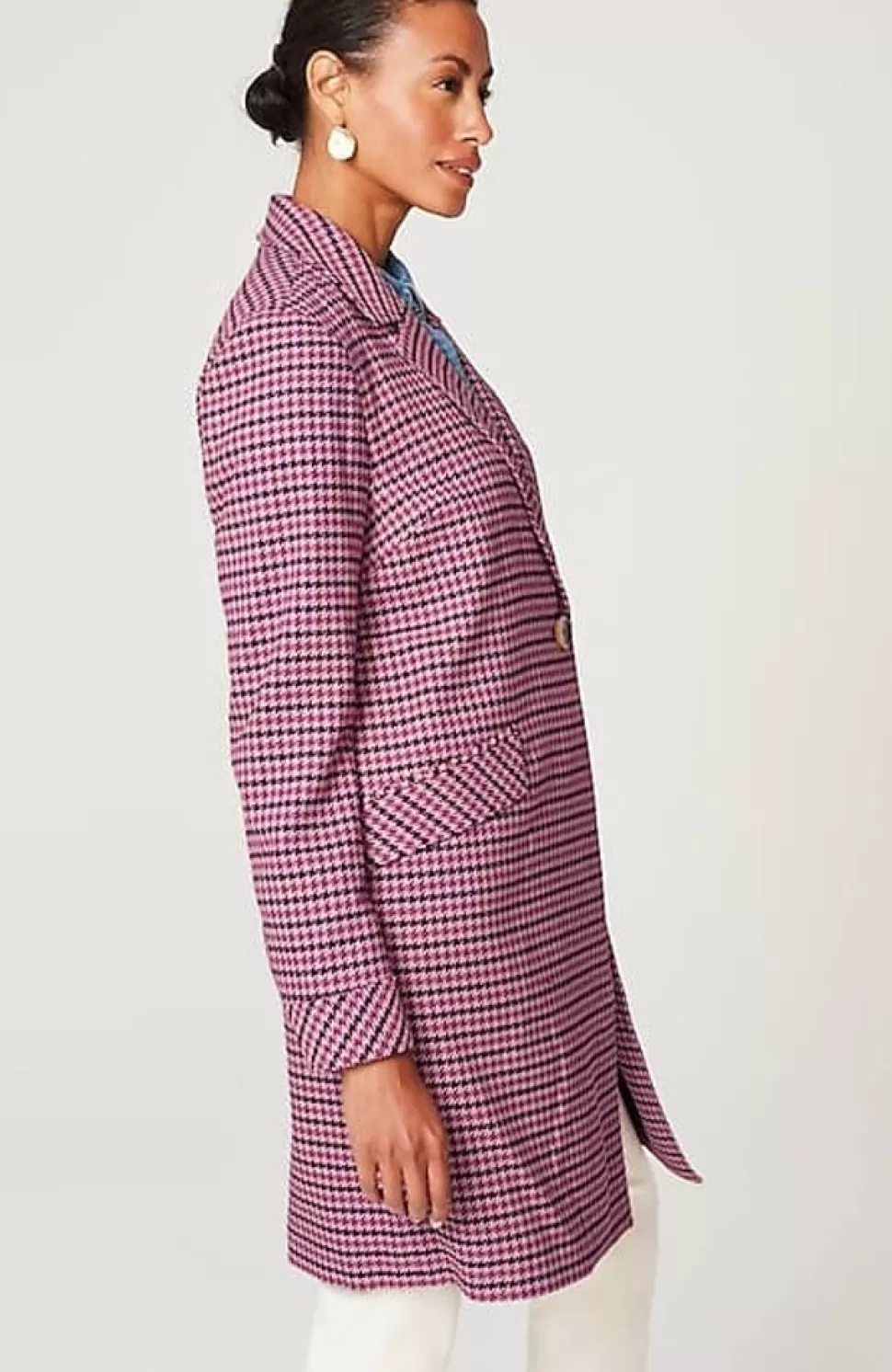 Plaid Notched-Collar Jacket | Jjill | J.Jill Best Sale