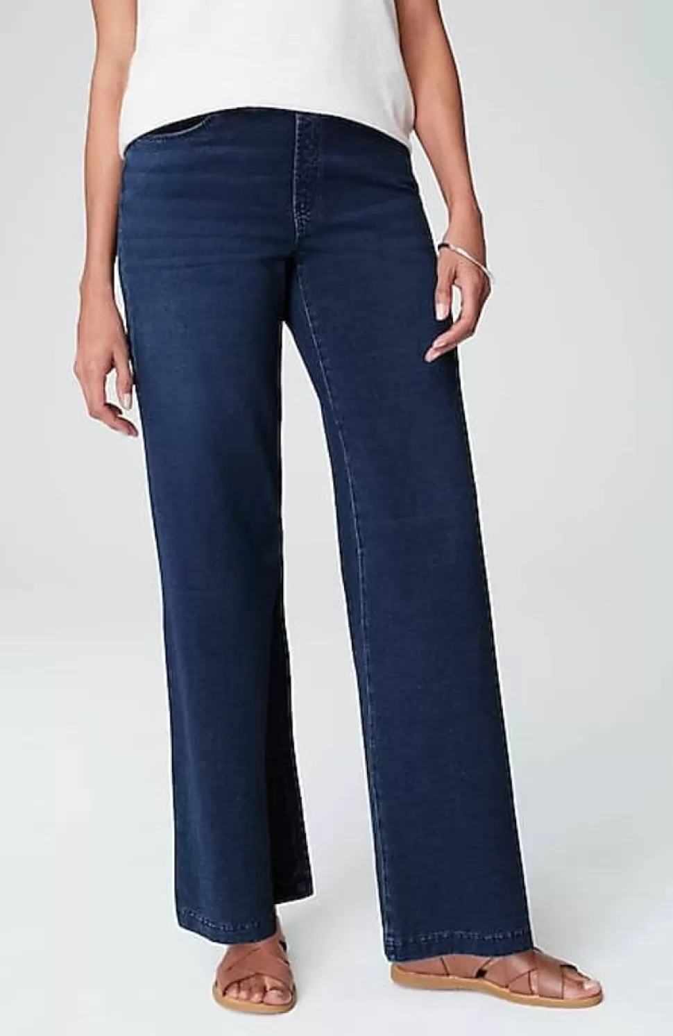 Pure Jill 5-Pocket Knit Wide-Leg Jeans | Jjill | J.Jill Store