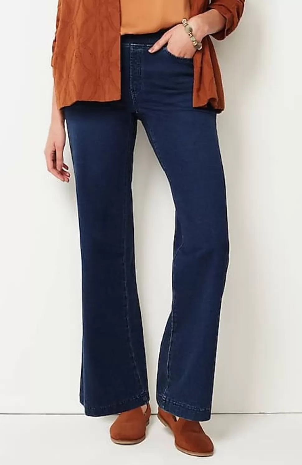 Pure Jill 5-Pocket Knit Wide-Leg Jeans | Jjill | J.Jill Store