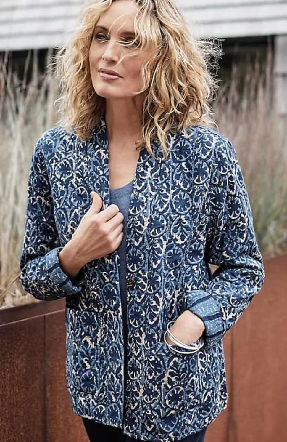 Pure Jill Block-Printed Reversible Jacket | Jjill | J.Jill Shop