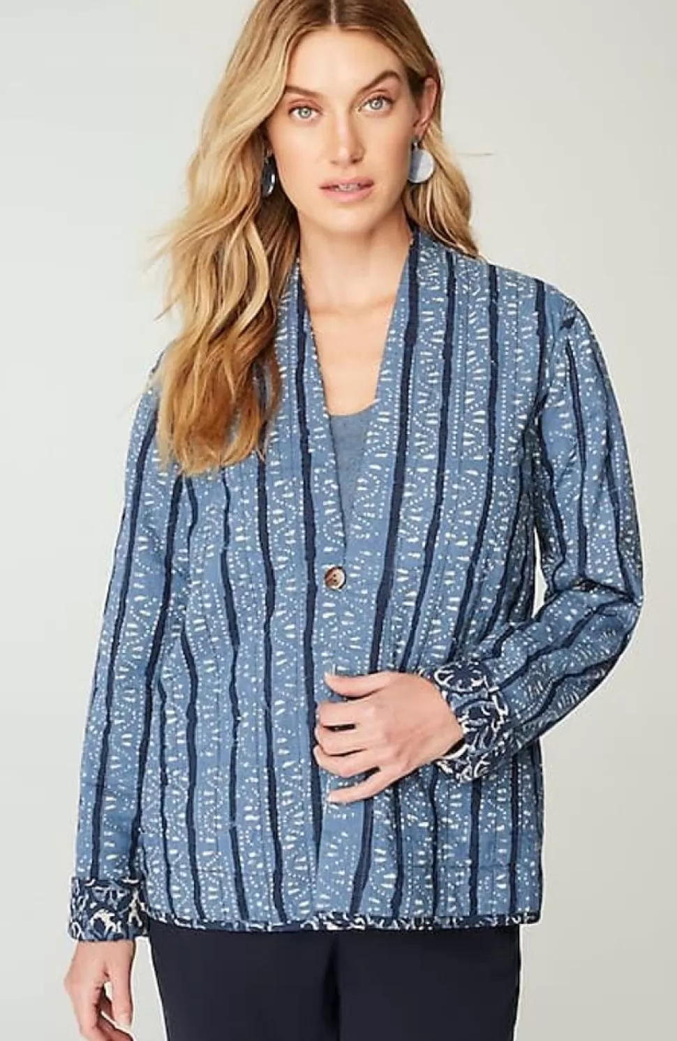 Pure Jill Block-Printed Reversible Jacket | Jjill | J.Jill Shop