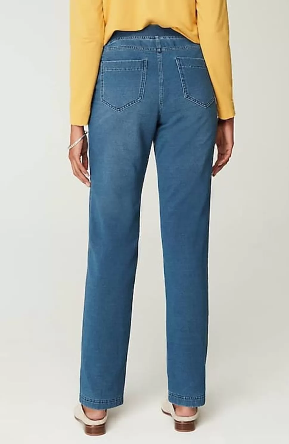 Pure Jill Brushed-Back Indigo Pants | Jjill | J.Jill Shop