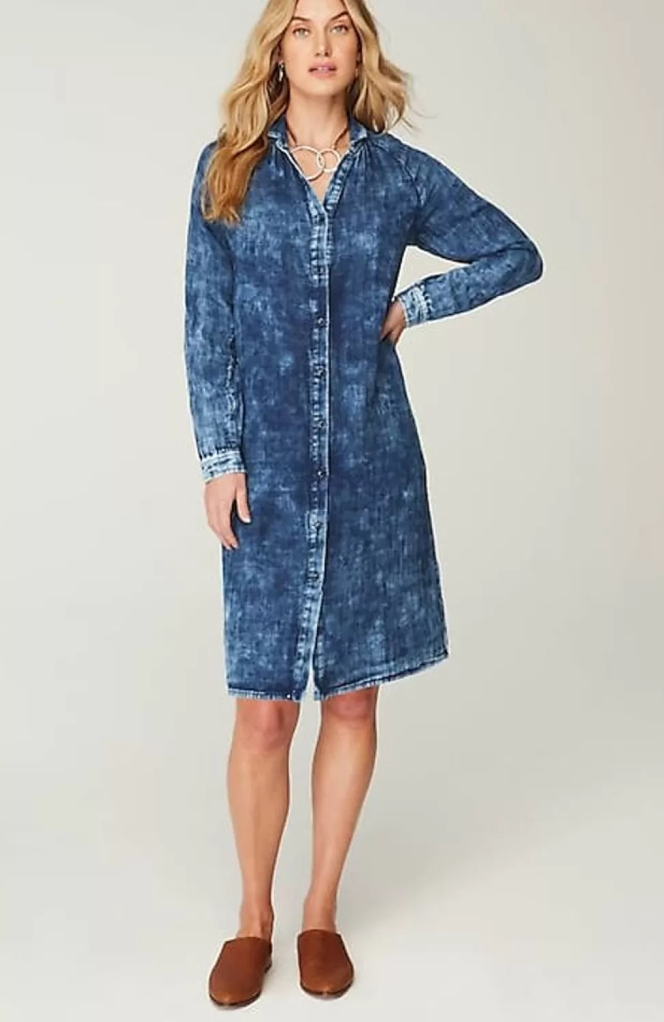 Pure Jill Double-Cloth Indigo Shirtdress | Jjill | J.Jill Discount