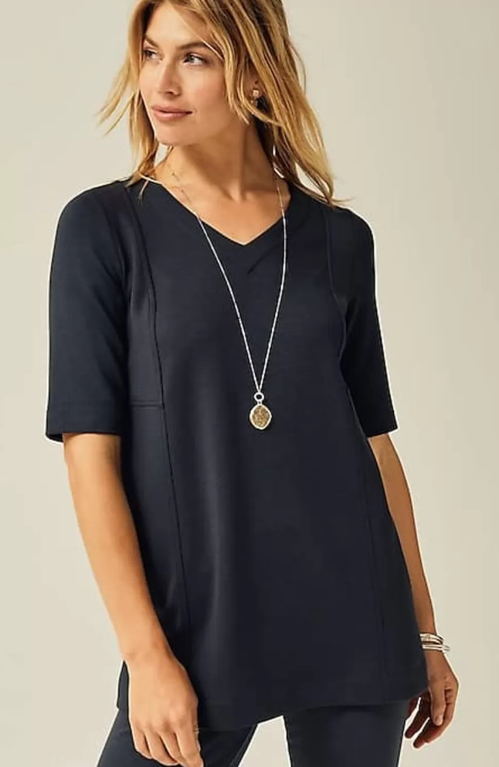 Pure Jill Double-Knit Seamed Tunic | Jjill | J.Jill Discount