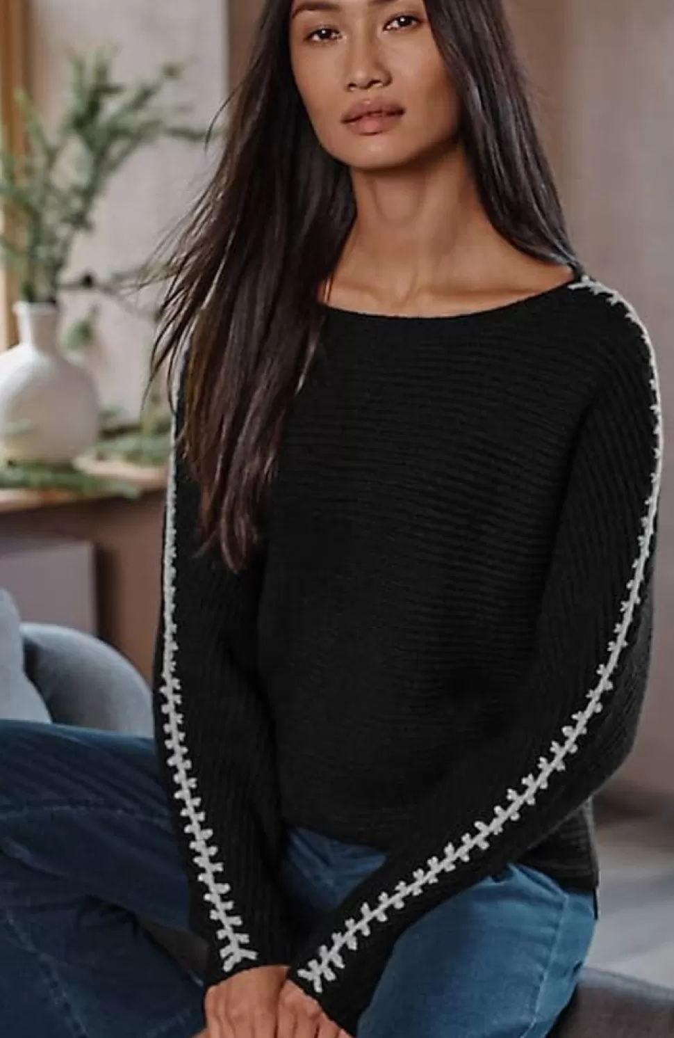 Pure Jill Hand-Stitched Details Boat-Neck Sweater | Jjill | J.Jill Best Sale