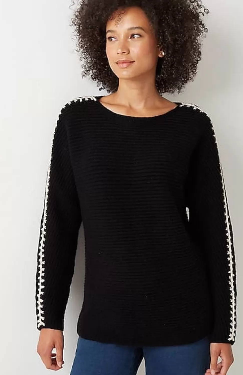 Pure Jill Hand-Stitched Details Boat-Neck Sweater | Jjill | J.Jill Best Sale