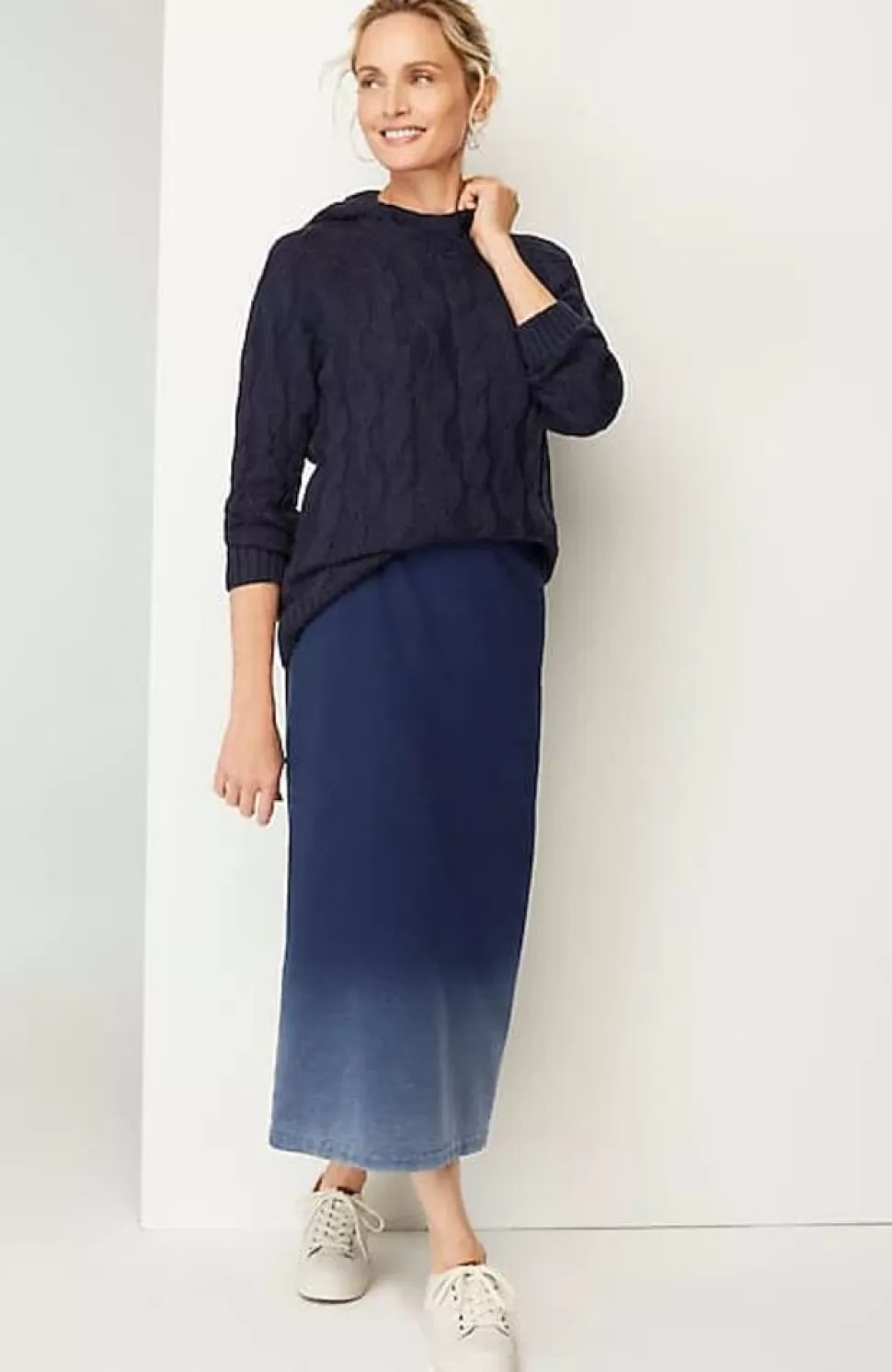 Pure Jill Indigo Dip-Dyed Midi Skirt | Jjill | J.Jill Discount