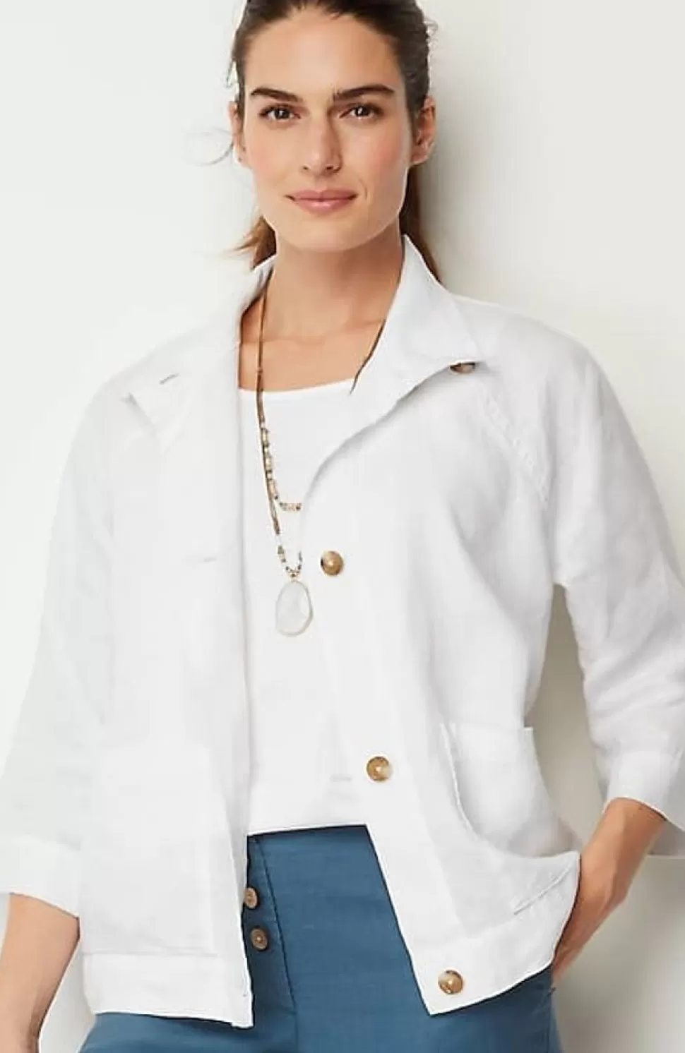 Pure Jill Linen Cropped Jacket | Jjill | J.Jill Discount