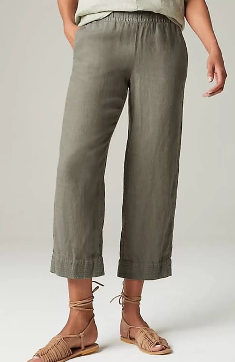 Pure Jill Linen Trapunto-Stitched Pants | Jjill | J.Jill Best