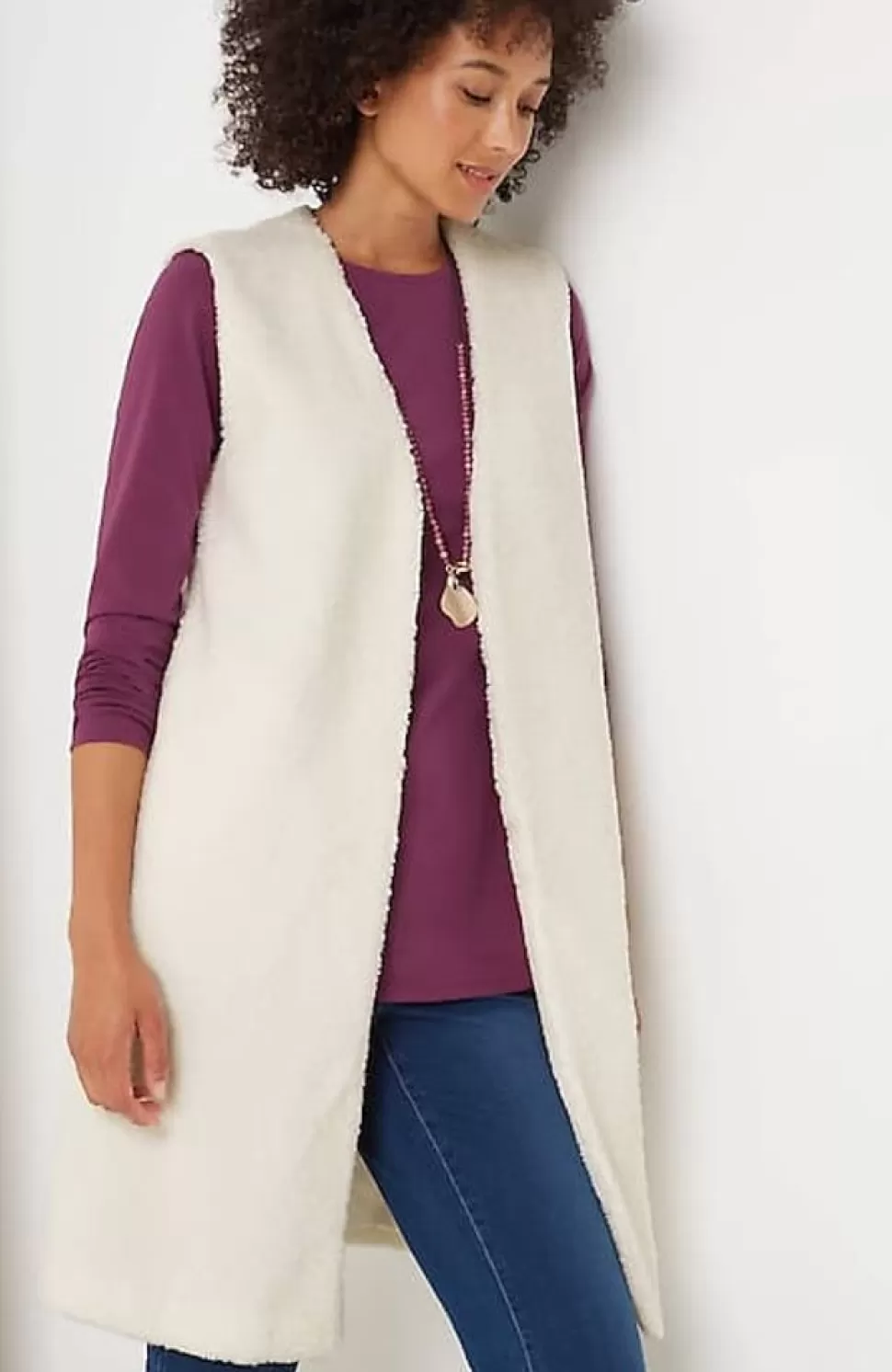 Pure Jill Long Teddy Vest | Jjill | J.Jill Shop