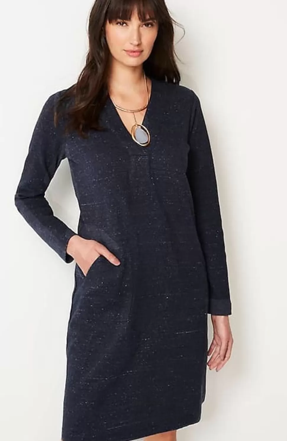 Pure Jill Patch-Pocket V-Neck Dress | Jjill | J.Jill New