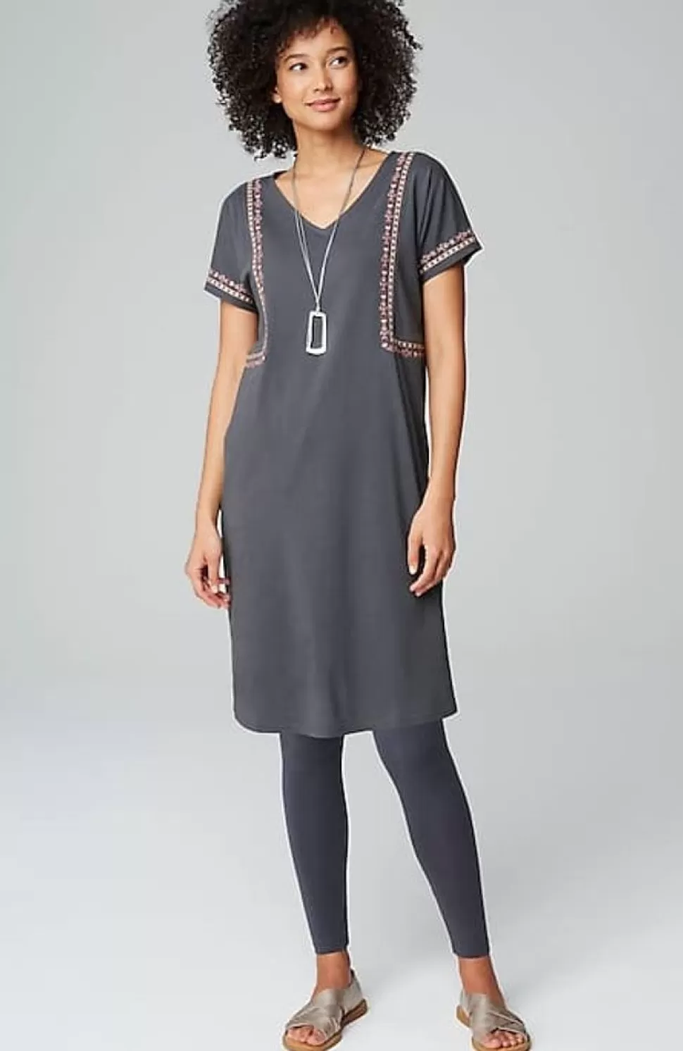 Pure Jill Soft-V-Neck T-Shirt Dress | Jjill | J.Jill Online