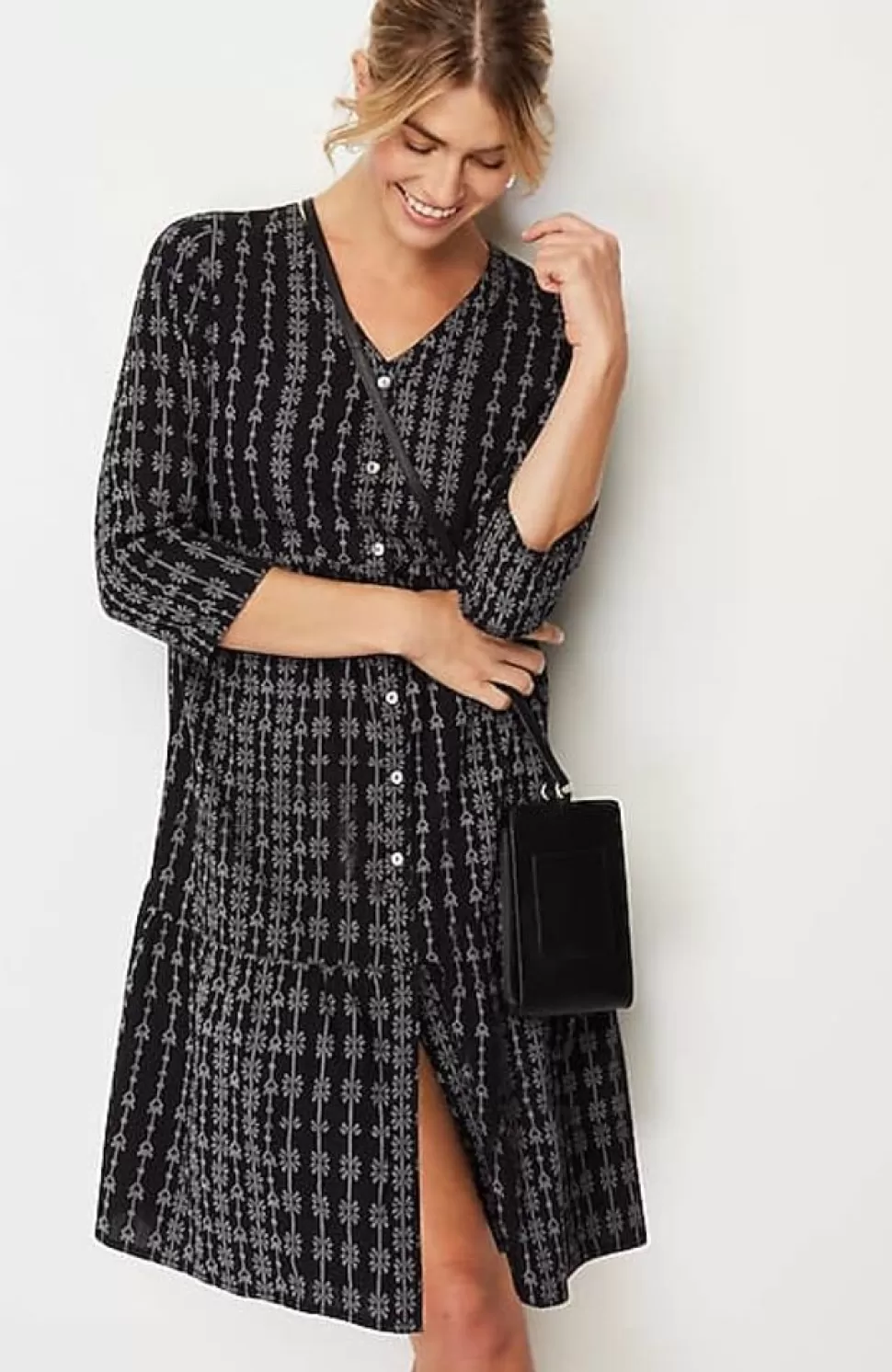 Pure Jill Tiered Button-Front Dress | Jjill | J.Jill Flash Sale