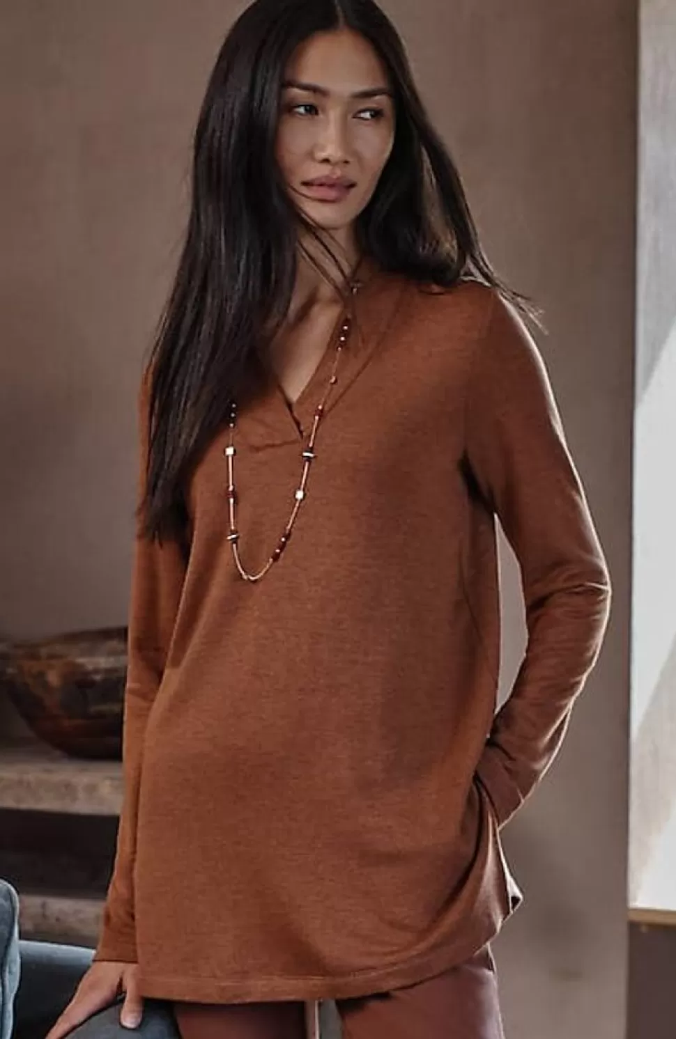 Pure Jill Tranquility Fleece V-Neck Tunic | Jjill | J.Jill Cheap