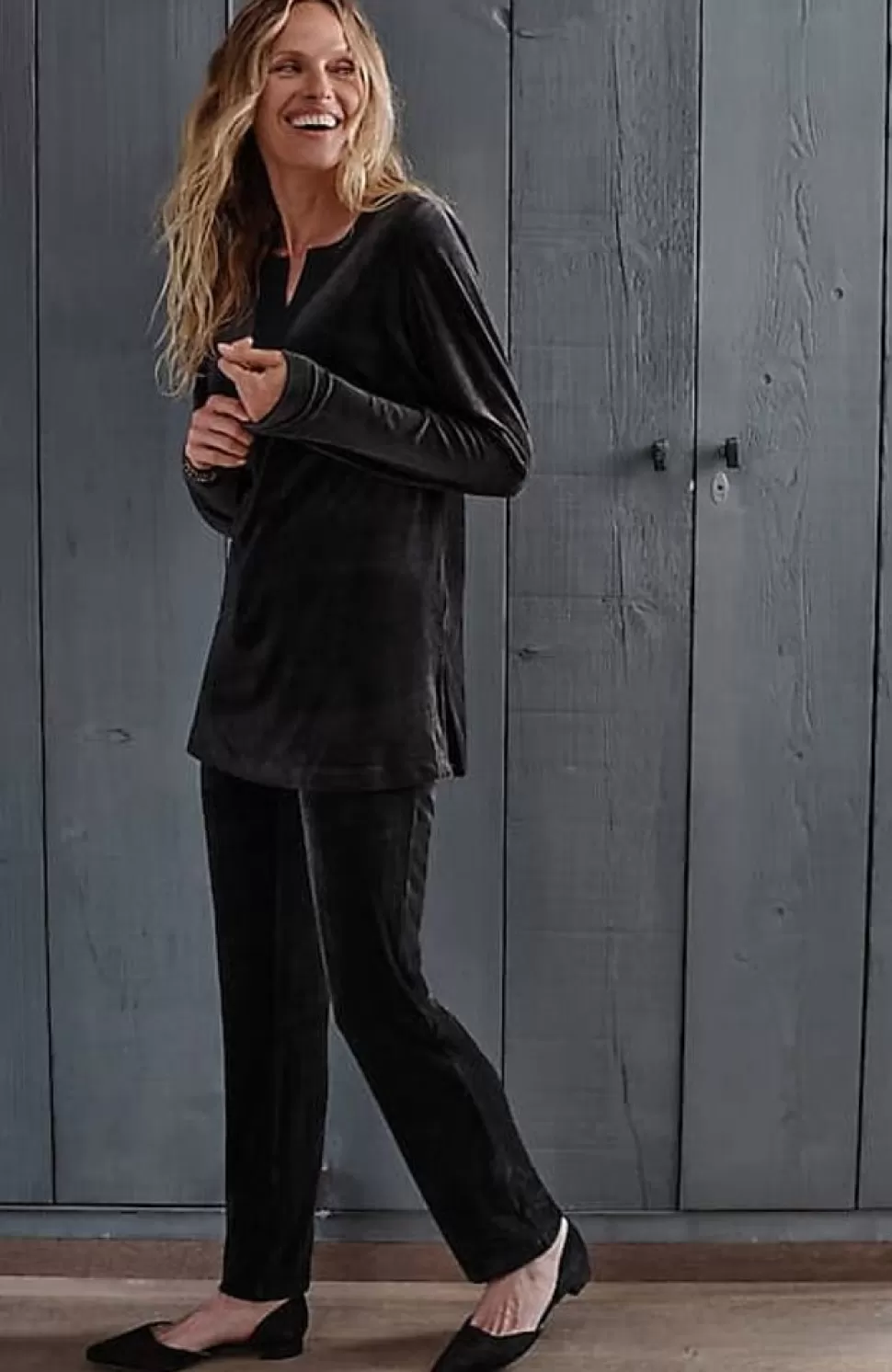 Pure Jill Velour Slim-Leg Pants | Jjill | J.Jill Flash Sale