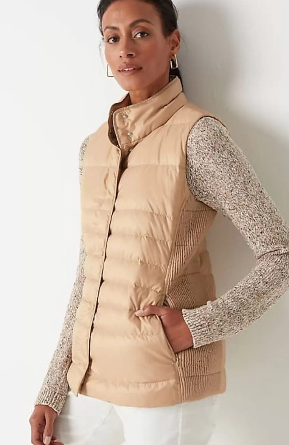 Quilted U0026 Smocked Down Puffer Vest | Jjill | J.Jill Flash Sale