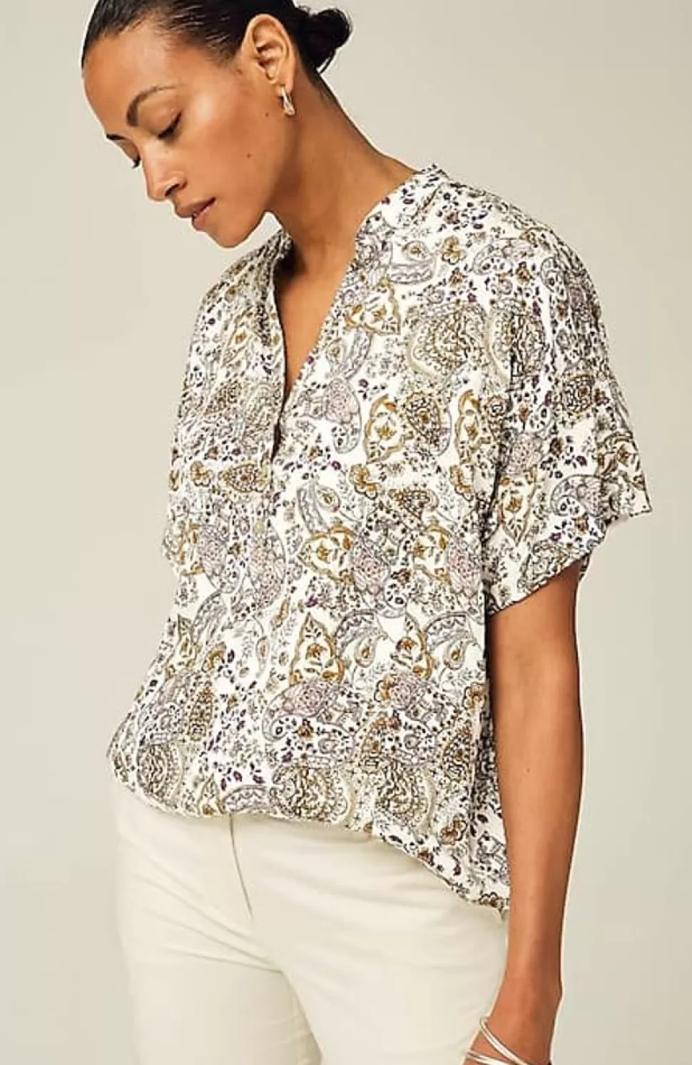 Relaxed Printed Satin Top | Jjill | J.Jill Sale